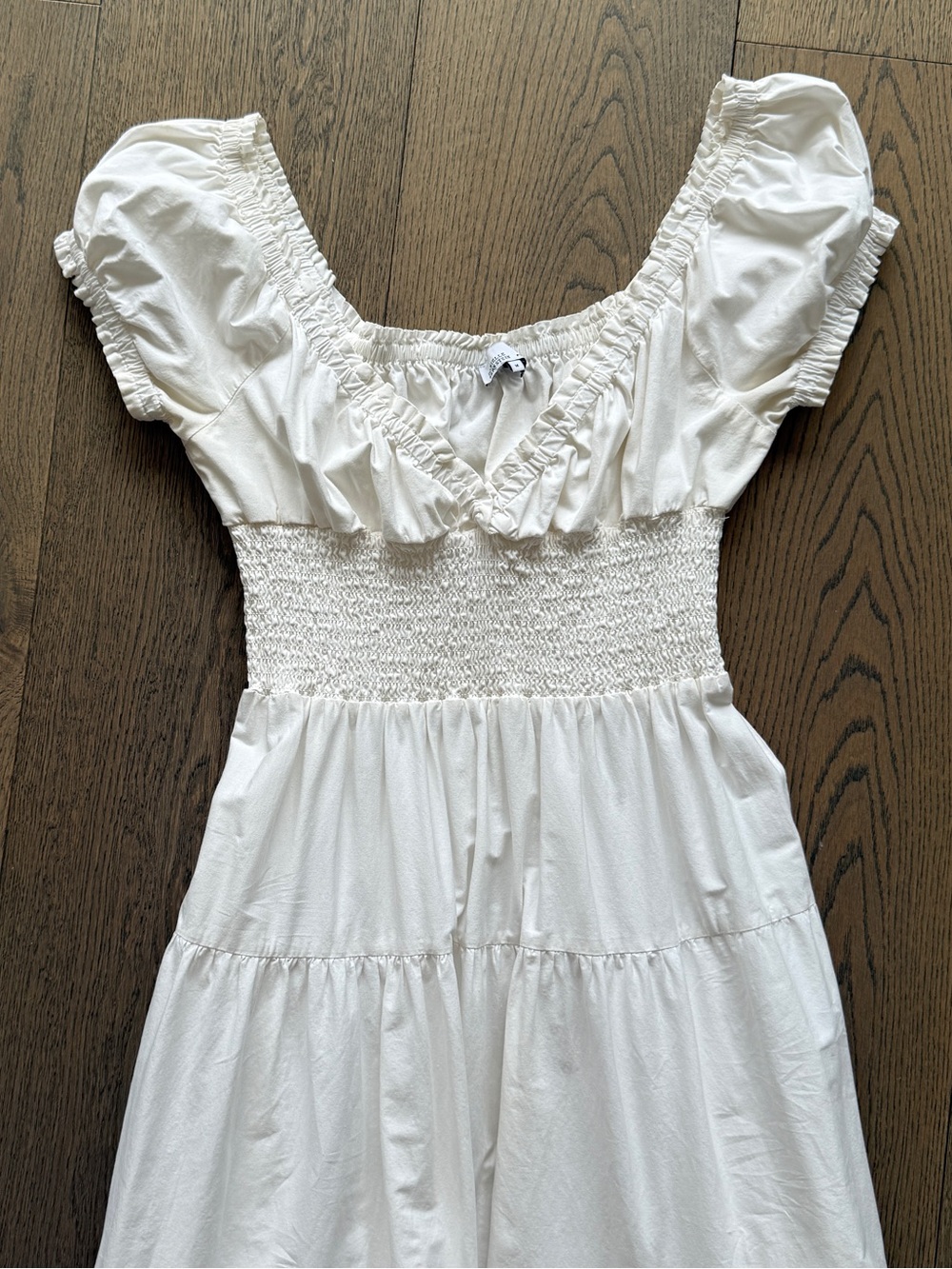 Danielle Bernstein Cotton Smocked Midi Dress - Picture 9 of 10
